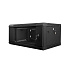 Nástenný rack 19'' 4U 600X450mm čierny flat pack