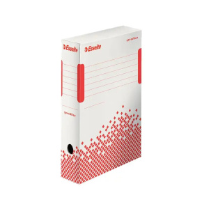 Archiv. krabica ESSELTE Speedbox 80 mm biela/červená