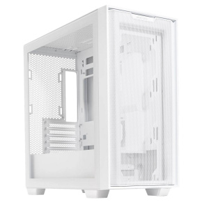 ASUS case A21, transparent glass, Mini Tower, mATX, white