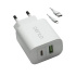 nabíjačka CENTO P212/Lite Iphone 1TipC(PD)+1USB(QC)/3A/20W biela