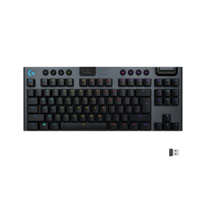 Logitech G915 TKL Tenkeyless LIGHTSPEED Wireless RGB Mechanical Gaming Keyboard, Linear, CARBON - US