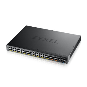 Zyxel XGS2220-54HP, L3 Access Switch, 600W PoE, 40xPoE+/10xPoE++, 48x1G RJ45 2x10mG RJ45, 4x10G SFP+ Uplink, incl. 1 yr NebulaFlex