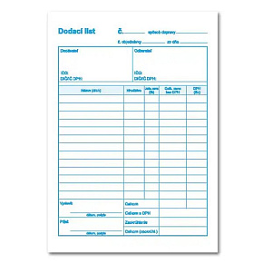 Dodací list A5 s DPH – samoprepis – 100 listov Dodací list A5 s DPH – samoprepis – 100 listov