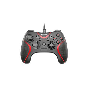 Gamepad C-TECH Theon pre PC/PS3, 2 programovateľné makro tlačidlá, 2x analóg, X-input, vibračné, 1,8 Gamepad C-TECH Theon pre PC/PS3, 2 programovateľné makro tlačidlá, 2x analóg, X-input, vibračné, 1,8