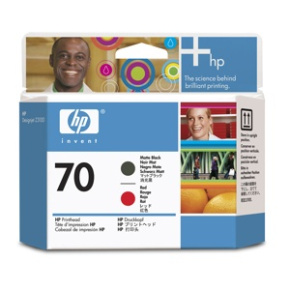 HLAVA HP C9409A No. 70, Matte Black and Red