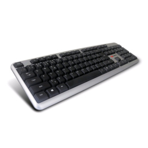 Keyboard C-TECH KB-102 USB slim silver, CZ/SK