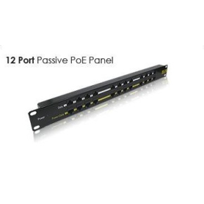 OXnet 19" patch panel 12port POE, without power supply, black