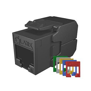 Samořezný keystone Solarix CAT6 UTP SXKJ-6-UTP-RAL-SA, RAL FIT moduly, SECURE CAP, Component Level a 4PPoE certifikace