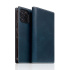 SLG Design puzdro D7 Italian Wax Leather pre iPhone 13 Pro Max - Blue