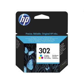 HP 302 Tri-color Original Ink Cartridge, F6U65AE