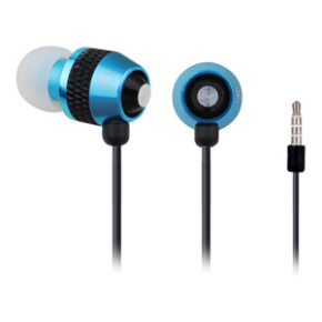 Metal earphones with microphone and volume control