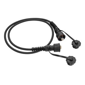 Průmyslový patch kabel Solarix CAT6 FTP 1m černý IP67 C6-IN-315BK-1MB