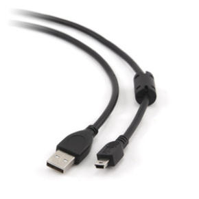 kábel USB 2.0 Mini 5pin 1.8m CABLEXPERT premium quality čierny