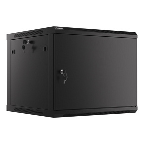 LANBERG RACKOVÁ SKRIŇA 19" PRO MONTÁŽ NA STENU 9U/600X600 PRO VLASTNÚ MONTÁŽ S KOVOVÝMI DVERAMI ČIERNA