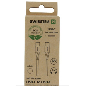 Swissten Data Cable USB-C / USB-C 1.2 m, white