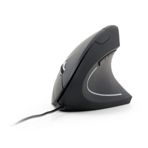 Mouse GEMBIRD MUS-ERGO-01, ergonomic, black, USB