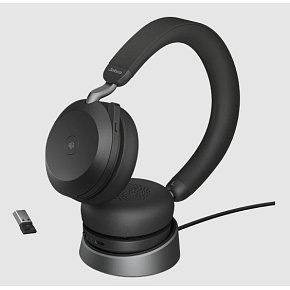 Jabra Evolve2 75/Stereo/ANC/USB-C/BT/Bezdrať/MS/Stand/Čierna Jabra Evolve2 75/Stereo/ANC/USB-C/BT/Bezdrať/MS/Stand/Čierna
