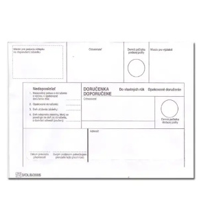Obálky B6 DVR, opakované doručenie "Nedoposielat"