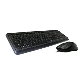 C-TECH KBM-102 keyboard, wired combo set with mouse, USB, CZ/SK