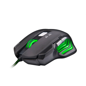 Gaming mouse C-TECH Akantha (GM-01G), casual gaming, gaming, green backlight, 2400DPI, USB