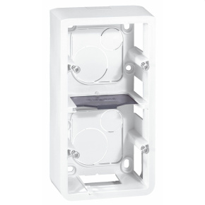 Legrand LCS3 MOSAIC mounting box 2x2M vertical, white