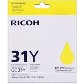 toner RICOH Typ GC 31 LC Yellow GXe2600/GXe3000N/GXe3300N/GXe3350N/GXe5550