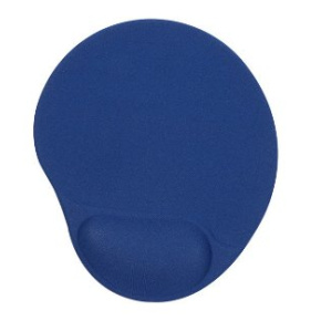 Gel mouse pad with wrist support, blue, ergonomic