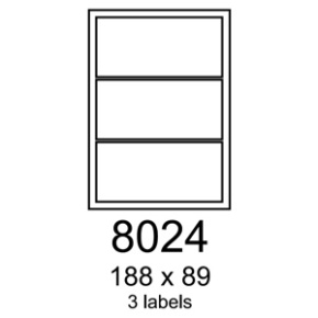 etikety RAYFILM 188x89 polyesterové lesklé biele laser R05048024A (100 list./A4)