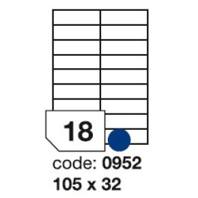 etikety RAYFILM 105x32 univerzálne biele R01000952F (1.000 list./A4)