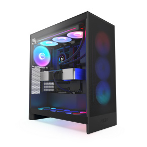 NZXT case H7 Flow RGB / 3x 140 mm fan / glass / mesh panel / black