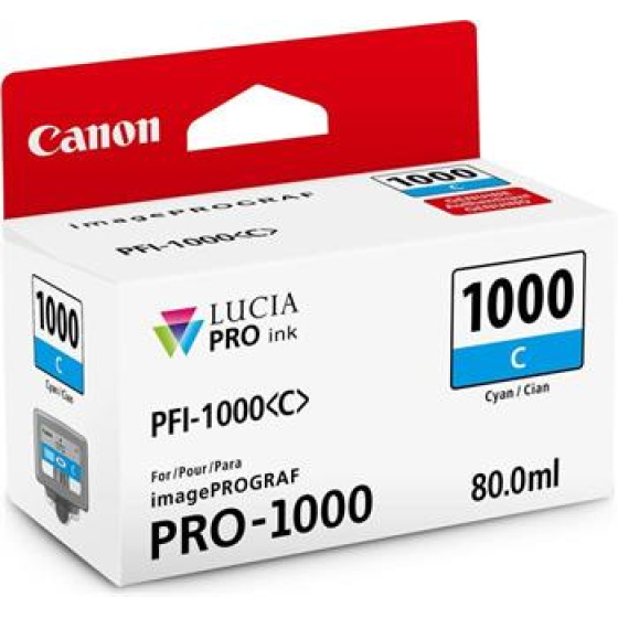 kazeta CANON PFI-1000C Cyan iPF PRO-1000 (0547C001)