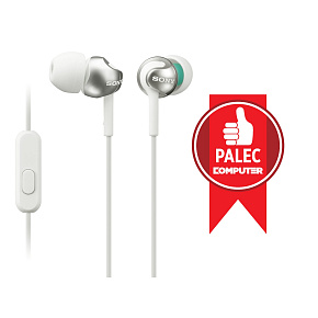 SONY slúchadlá MDR-EX110AP, handsfree, biele SONY slúchadlá MDR-EX110AP, handsfree, biele