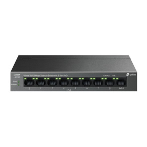 tp-link LS109P, 9-portový 10/100Mbit/s stolní switch s 8 porty PoE+