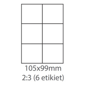 etikety ECODATA Samolepiace 105x99 univerzálne biele (1000 listov A4/bal.)