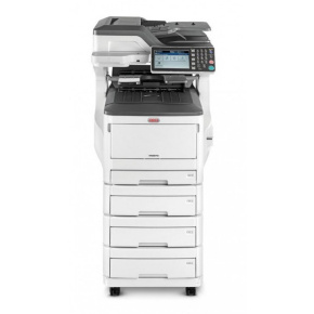 OKI MC853dnv, A3 LED, color MFP, 23 pages/min, 1200x600, USB, LAN, FAX, duplex + 3 x trays and  wheels base