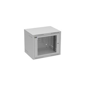 Rozvaděč nástěnný GrandN 9U 450mm, dveře sklo, RAL 7035, GrandN-9U-645-11-G