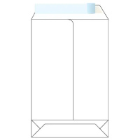 Obálky B5 X-dno tašky biele, samolepiace, krycia páska / 250