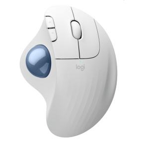 Logitech ERGO M575S Wireless Trackball - OFFWHITE+BLUE