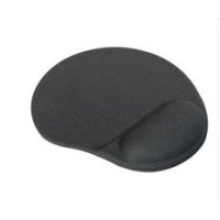 Gel mouse pad with wrist support, black, ergonomic