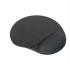 Gel mouse pad with wrist support, black, ergonomic