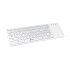 C-TECH WLTK-01 keyboard, wireless keyboard with touchpad, white, USB