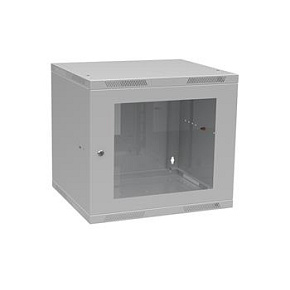 Rozvaděč nástěnný skládaný SENSA LITE 9U 450mm, dveře sklo, RAL 7035 SENSA-L-9U-545-11-G