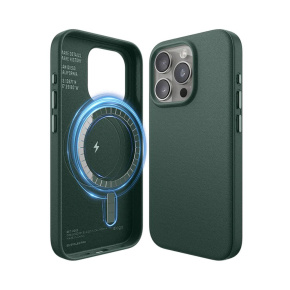 Elago kryt Leather Case Magsafe pre iPhone 15 Pro - Midnight Green Elago kryt Leather Case Magsafe pre iPhone 15 Pro - Midnight Green