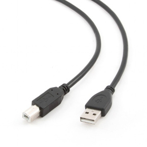 Cable CABLEXPERT USB A-B 4.5m 2.0 HQ Black, gold-plated contacts