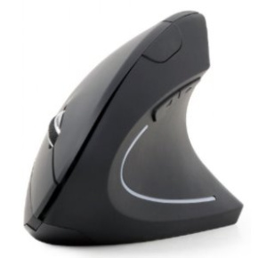 Ergonomic 6-button wireless optical mouse, black