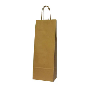 Papierová taška - krútené ucho - 140x80x390 - 300ks/bal, hnedá Papierová taška - krútené ucho - 140x80x390 - 300ks/bal, hnedá