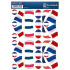 etikety RAYFILM STICKERS - nálepky vlajky (FR) 30ks/1 list *RP01050021FR