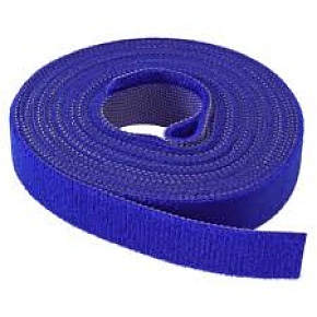 Viazacia páska na suchý zips, 16 mm, 4 m, modrá