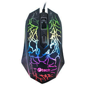 C-TECH Tychon/Herná/Optická/3 200 DPI/Drôtová USB/Čierna C-TECH Tychon/Herná/Optická/3 200 DPI/Drôtová USB/Čierna