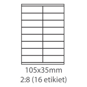 etikety ECODATA Samolepiace 105x35 univerzálne biele (1000 listov A4/bal.)